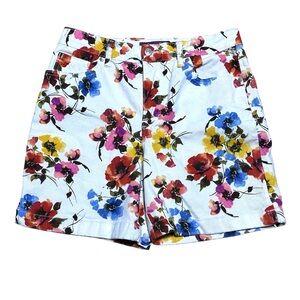 Floral Vintage Denim Short Relaxed Amanda Fit Size 8